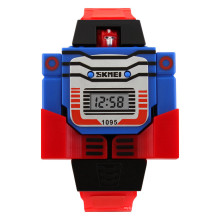 SKMEI Venta caliente 1095 Reloj digital LCD para niños Robot de dibujos animados para niños Juguetes Relojes deportivos para niños